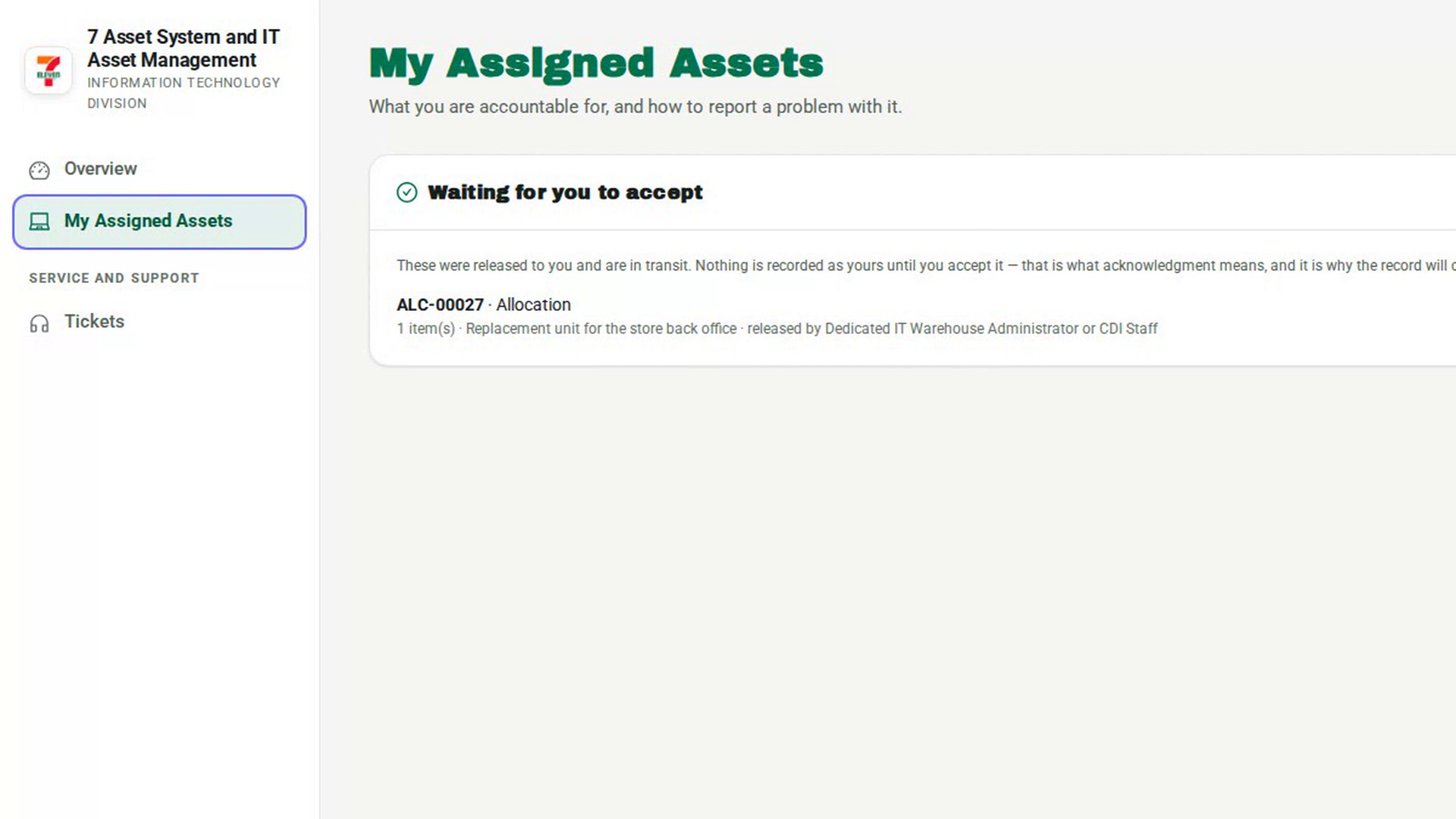 Have the user accept it