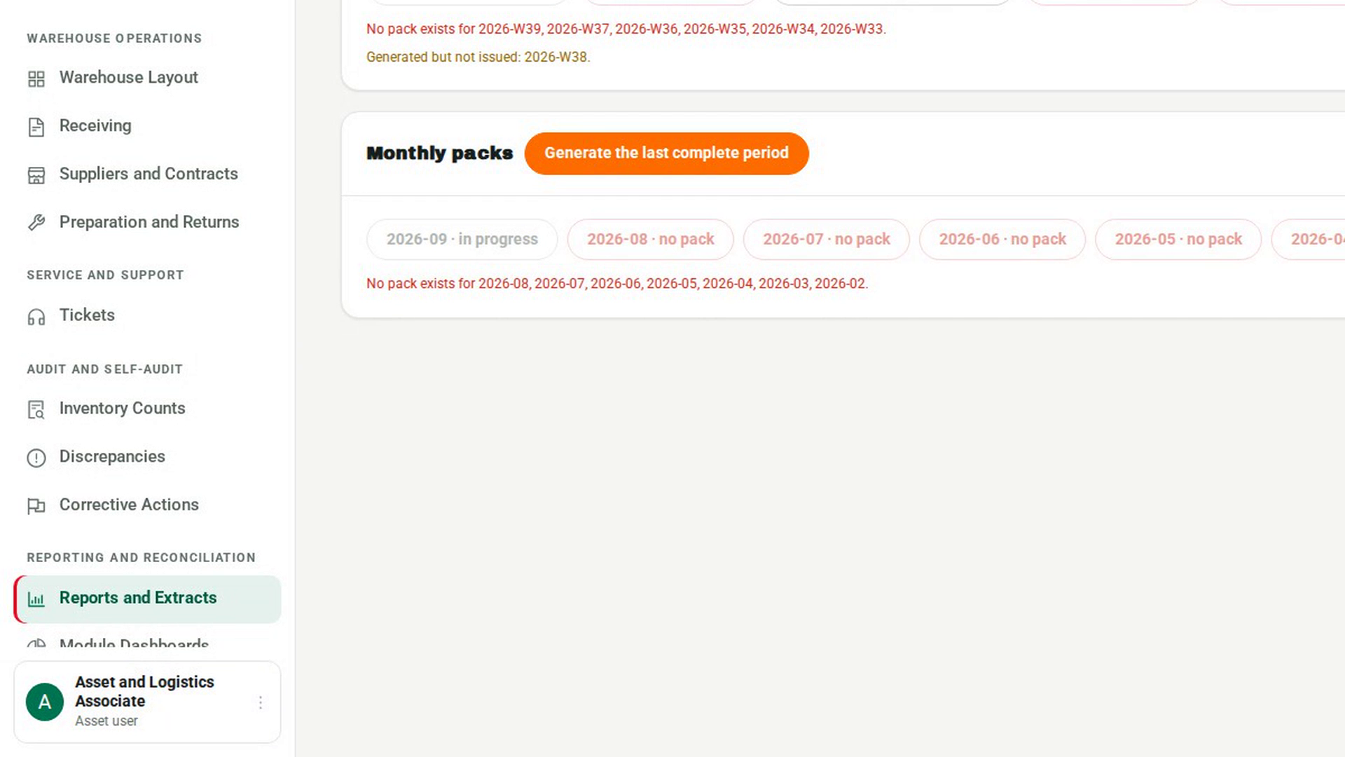 Open Reports and Extracts
