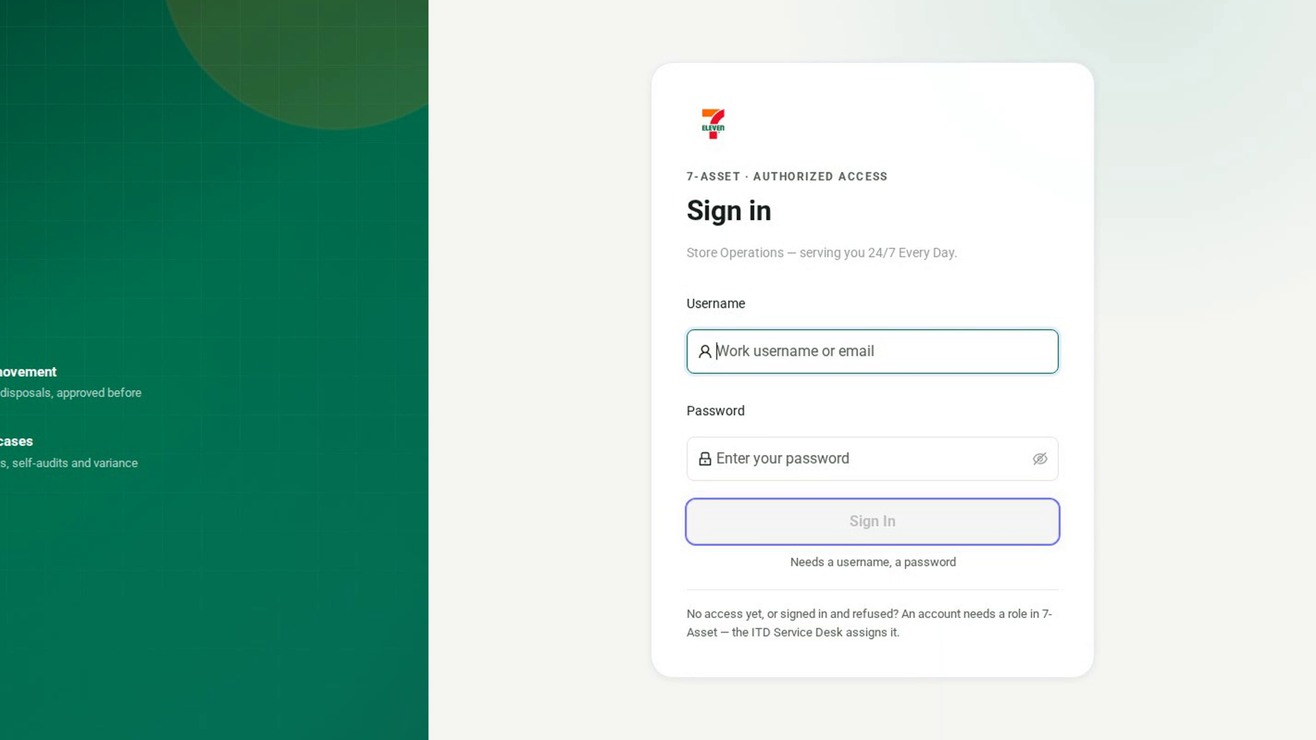 Open the sign-in page