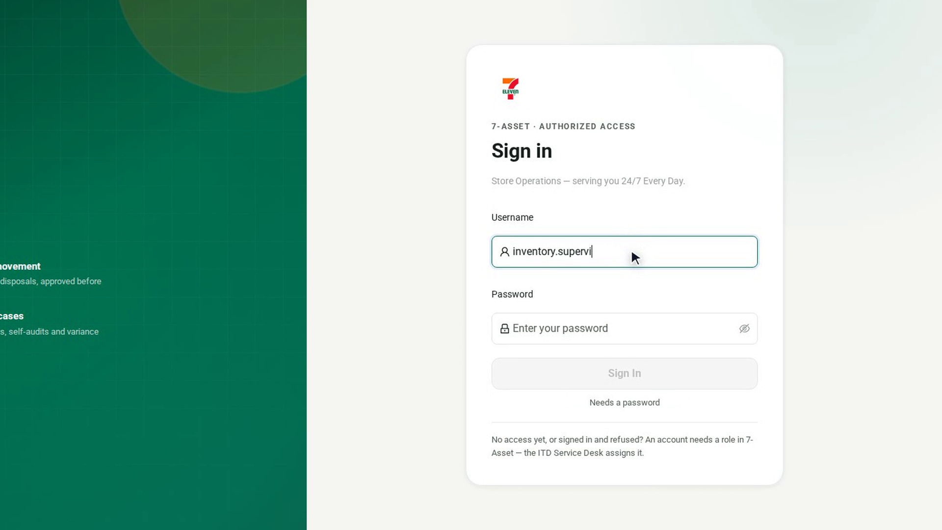 Enter your username