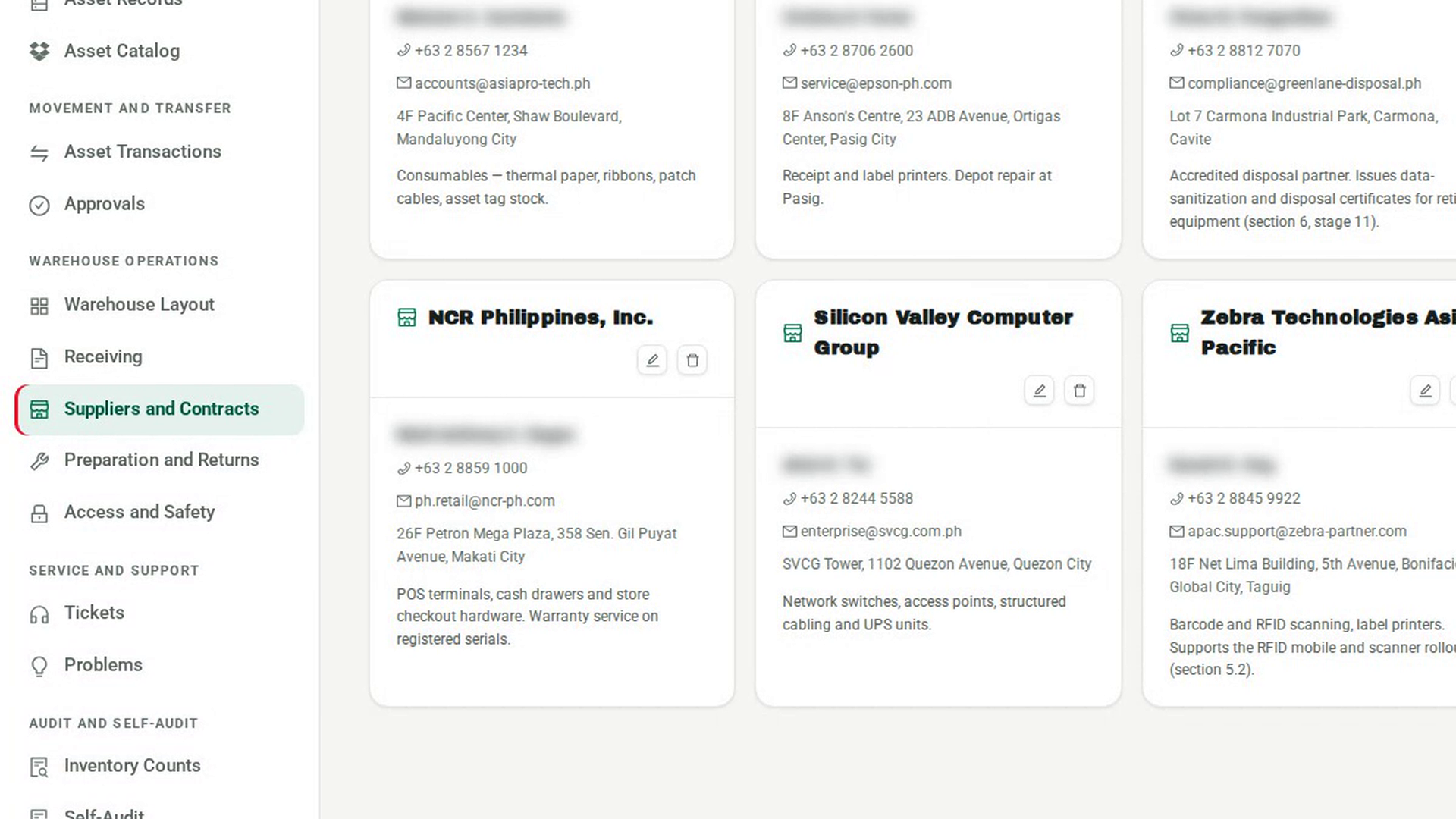 Open Suppliers and Contracts