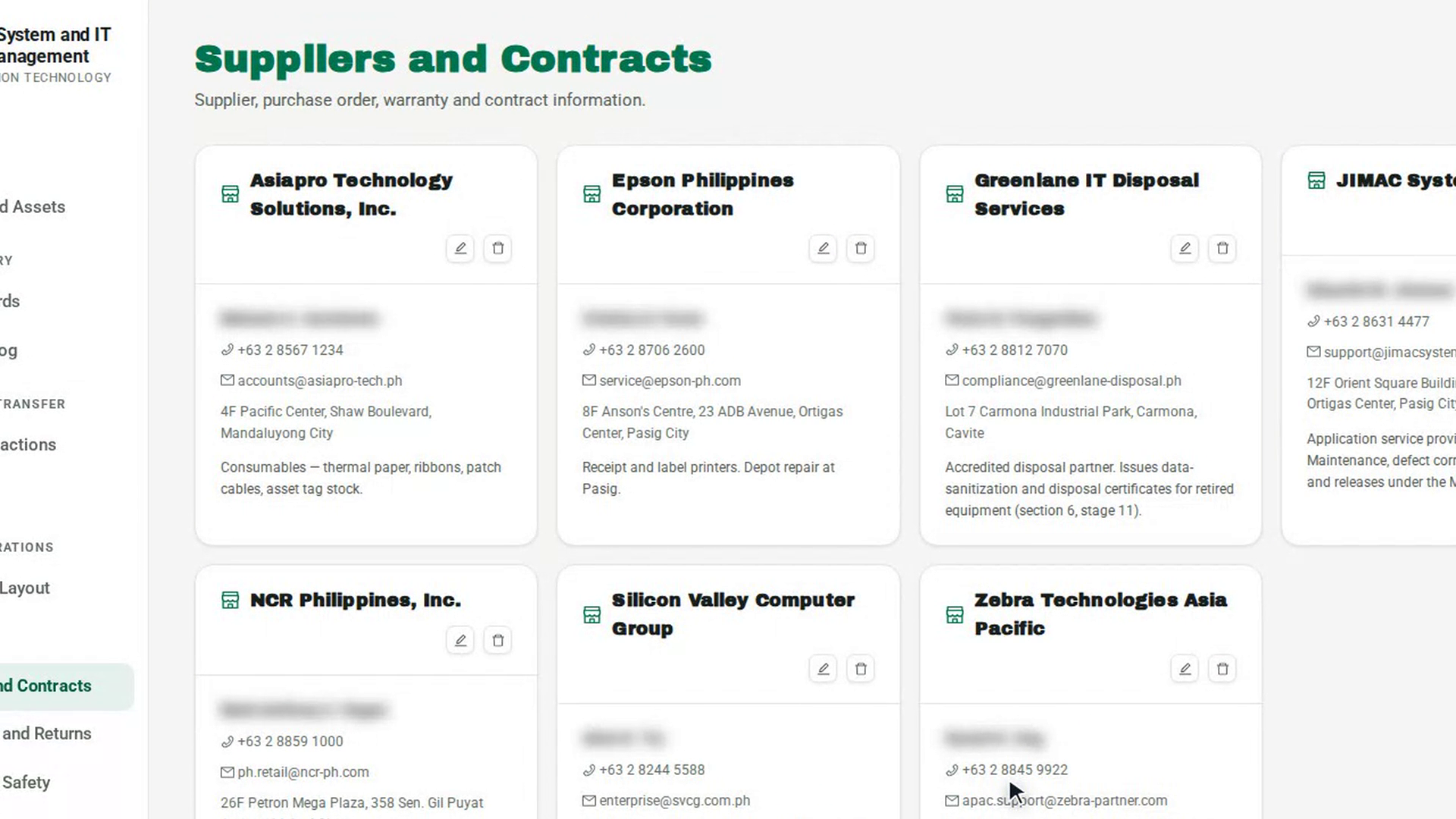 Update a supplier's details