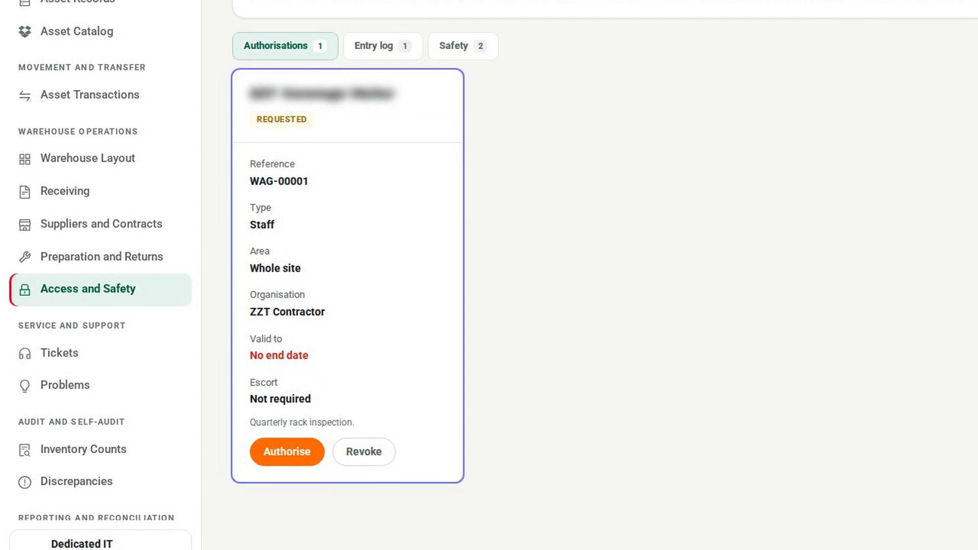 Review who is authorised