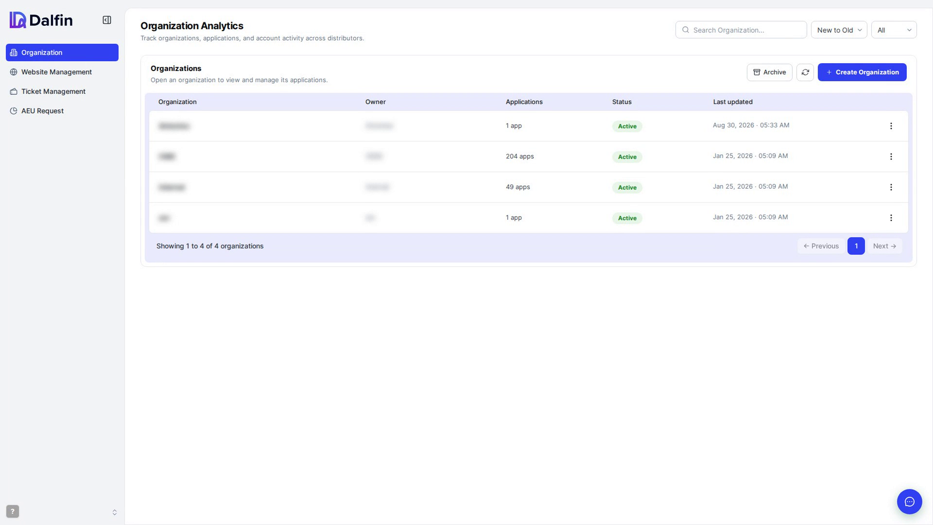 Open the admin panel