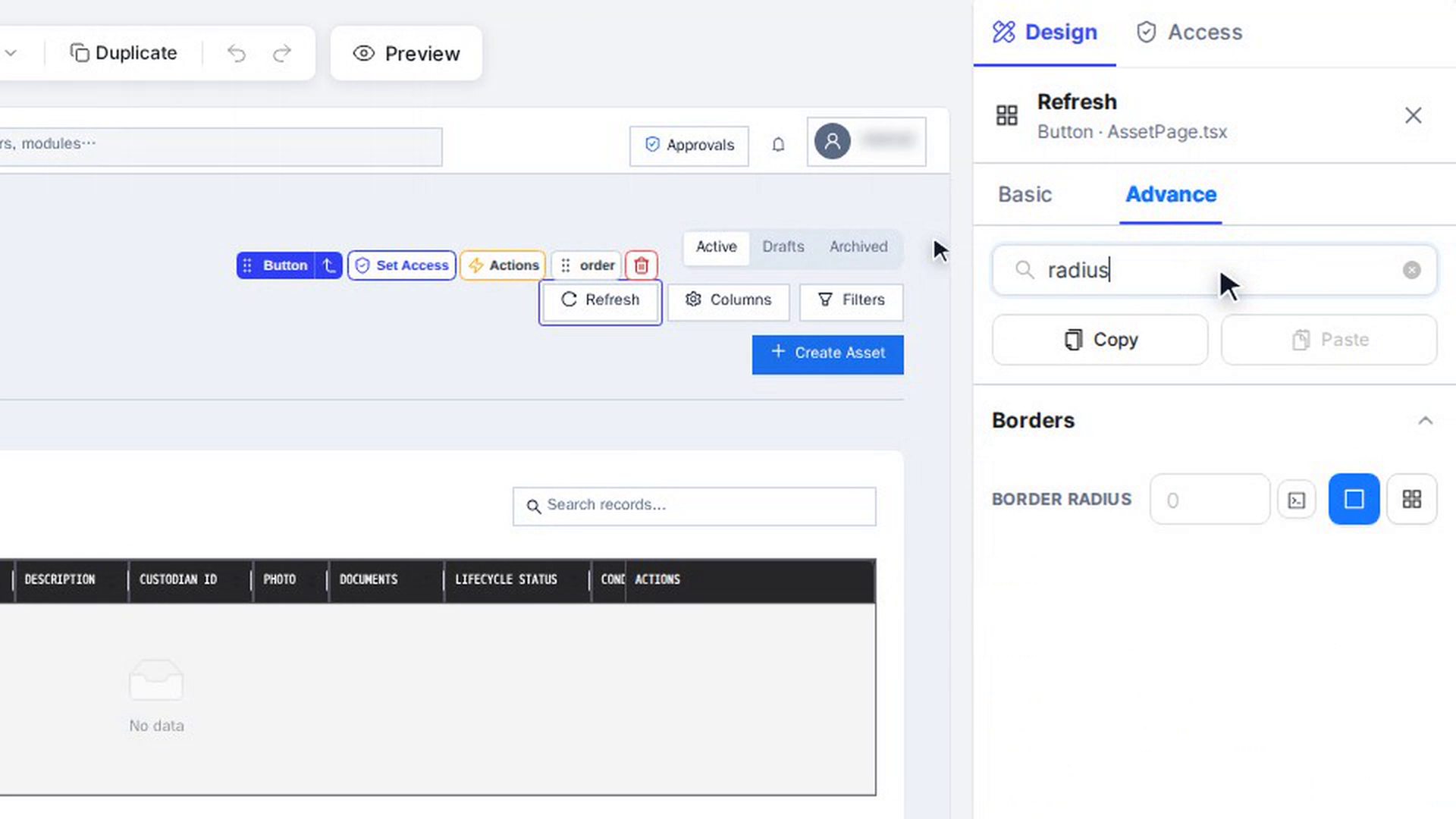 Find a setting with search