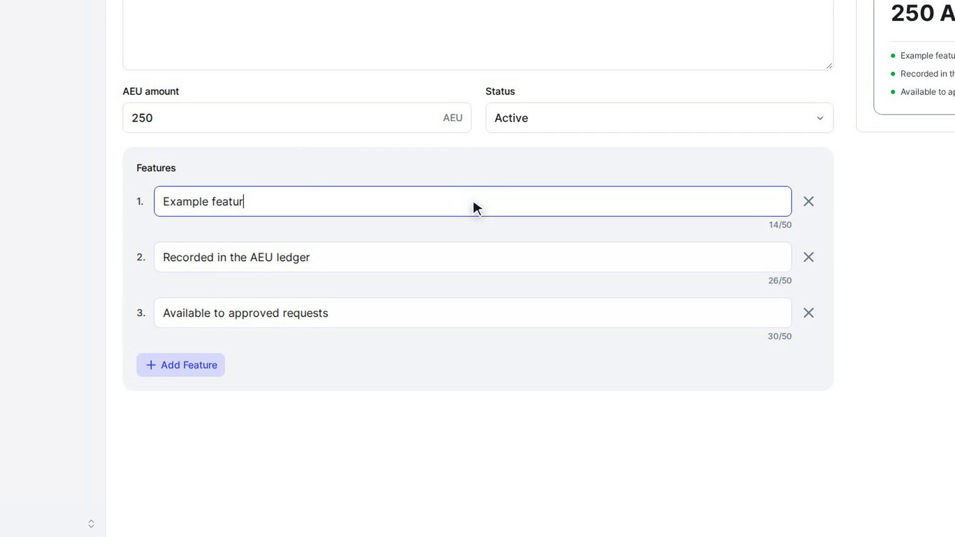 Add features