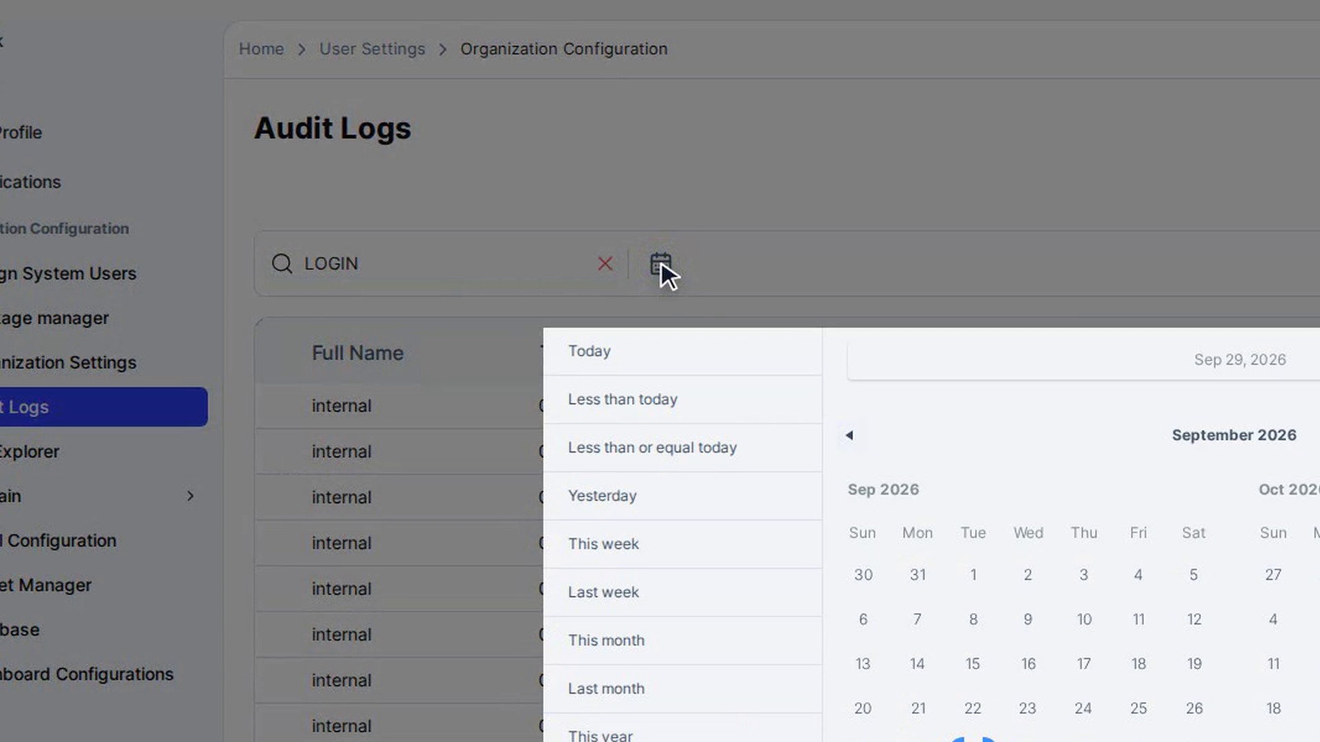 Filter by date