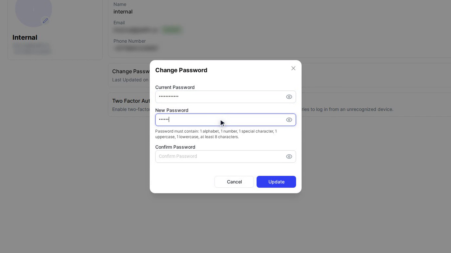 Choose a new password