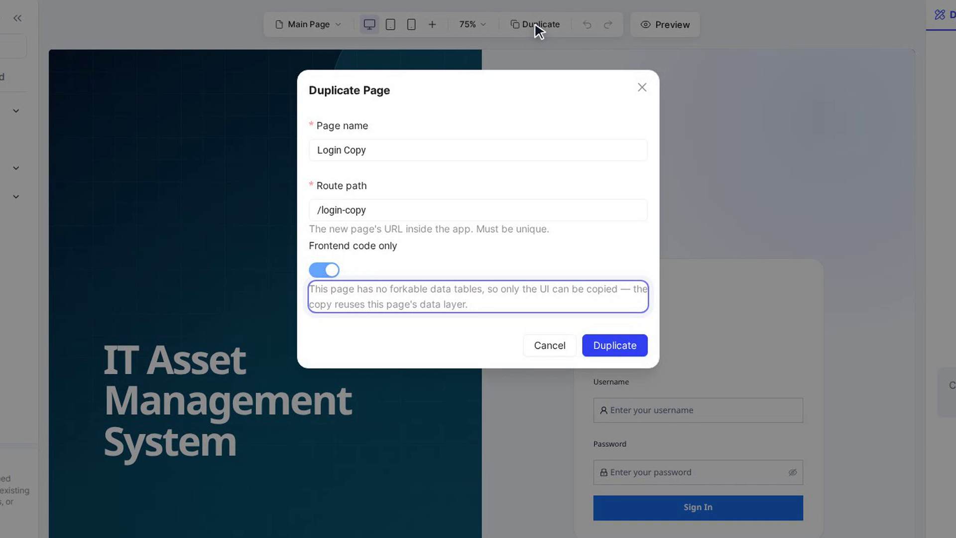 Adjust the copied data tables