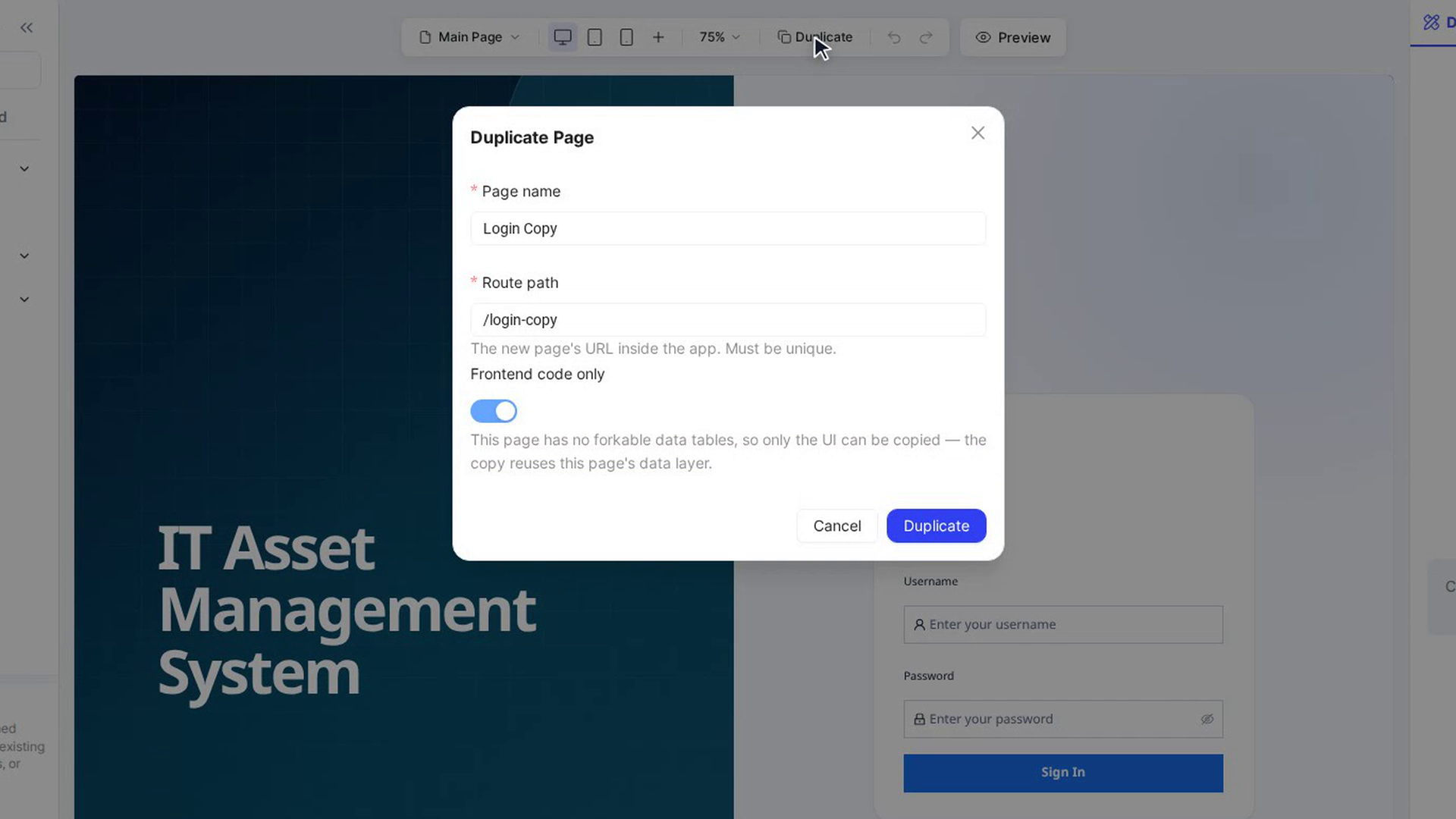 Create the copy