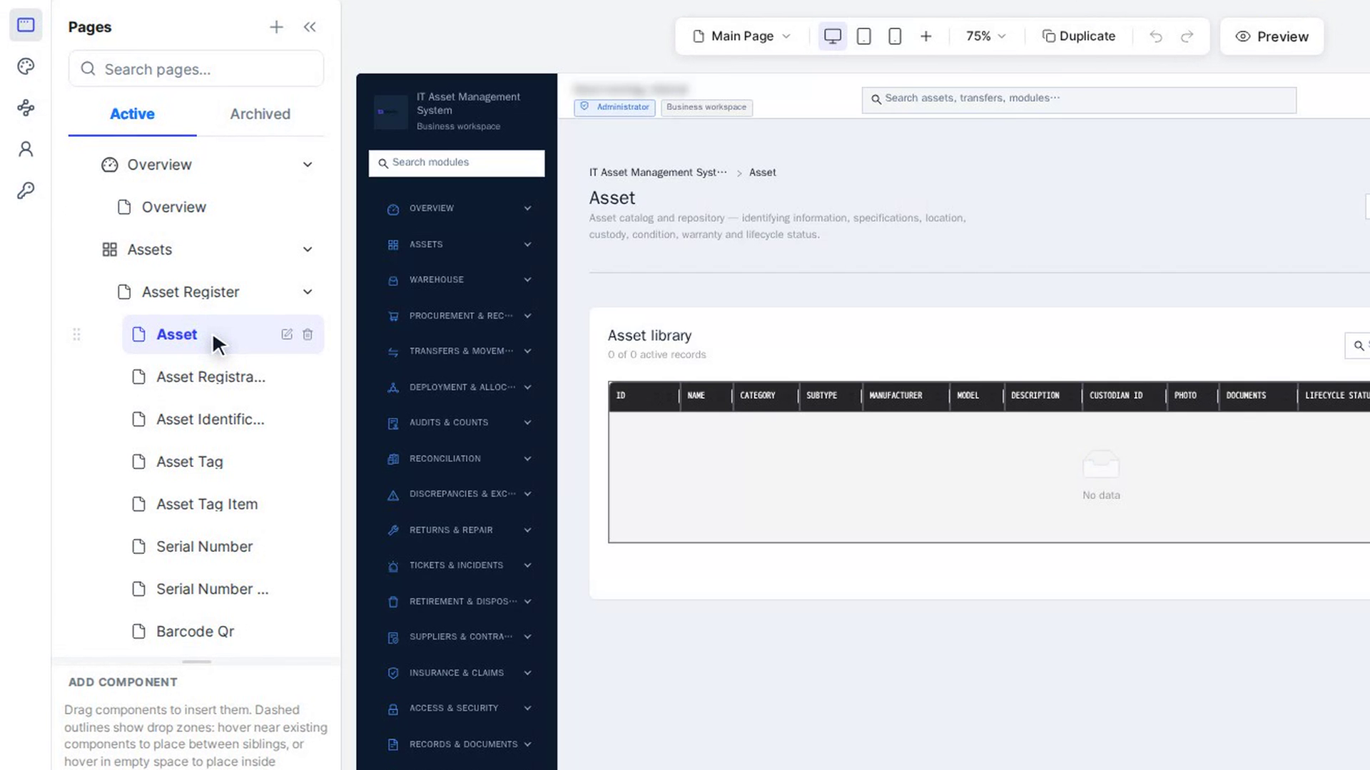 Open the Flow Builder from an element
