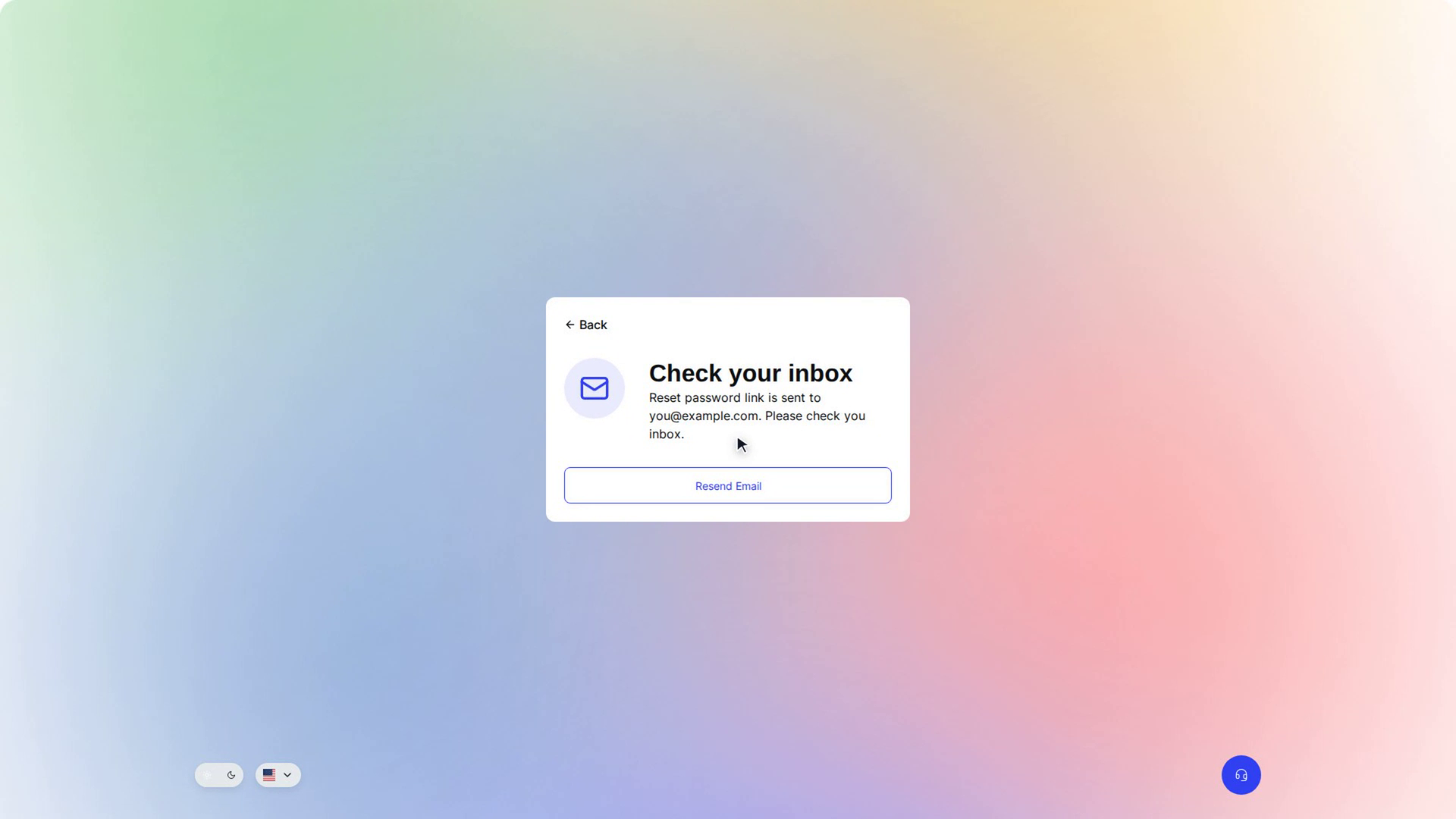 Open the link in the email