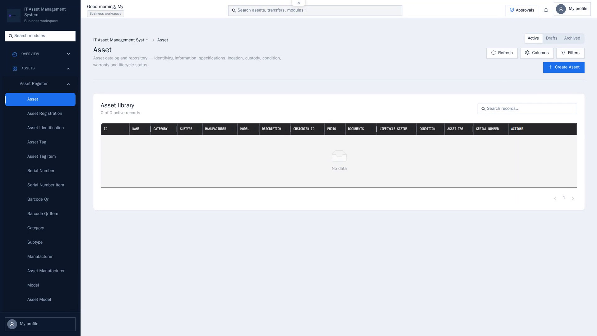 Work in the app
