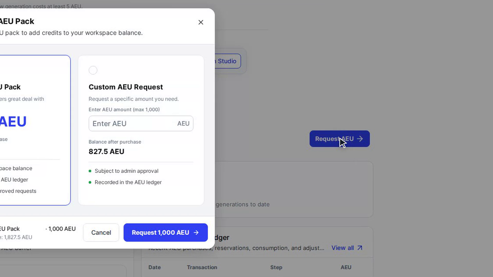 Open Request AEU