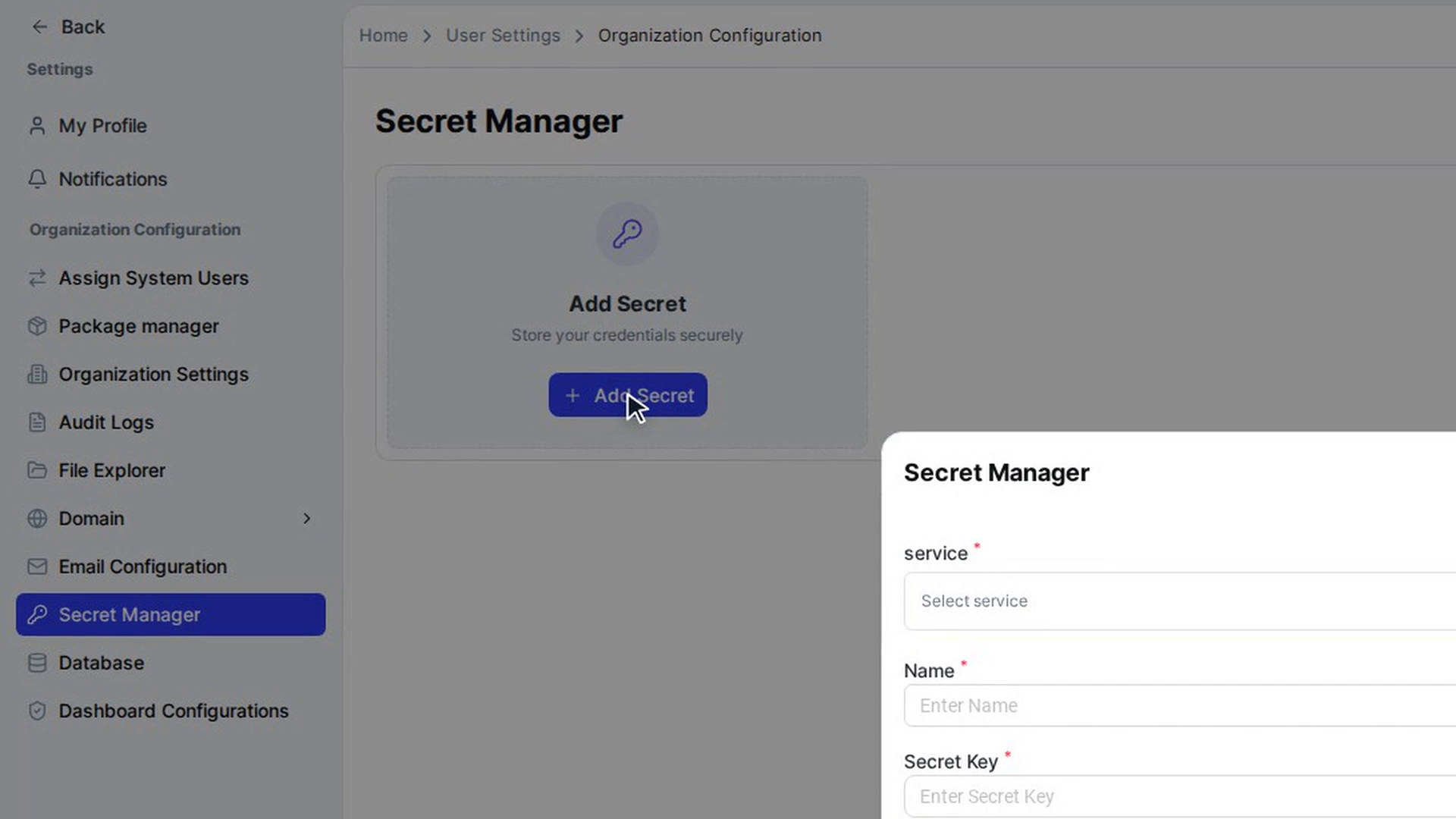 Add a secret