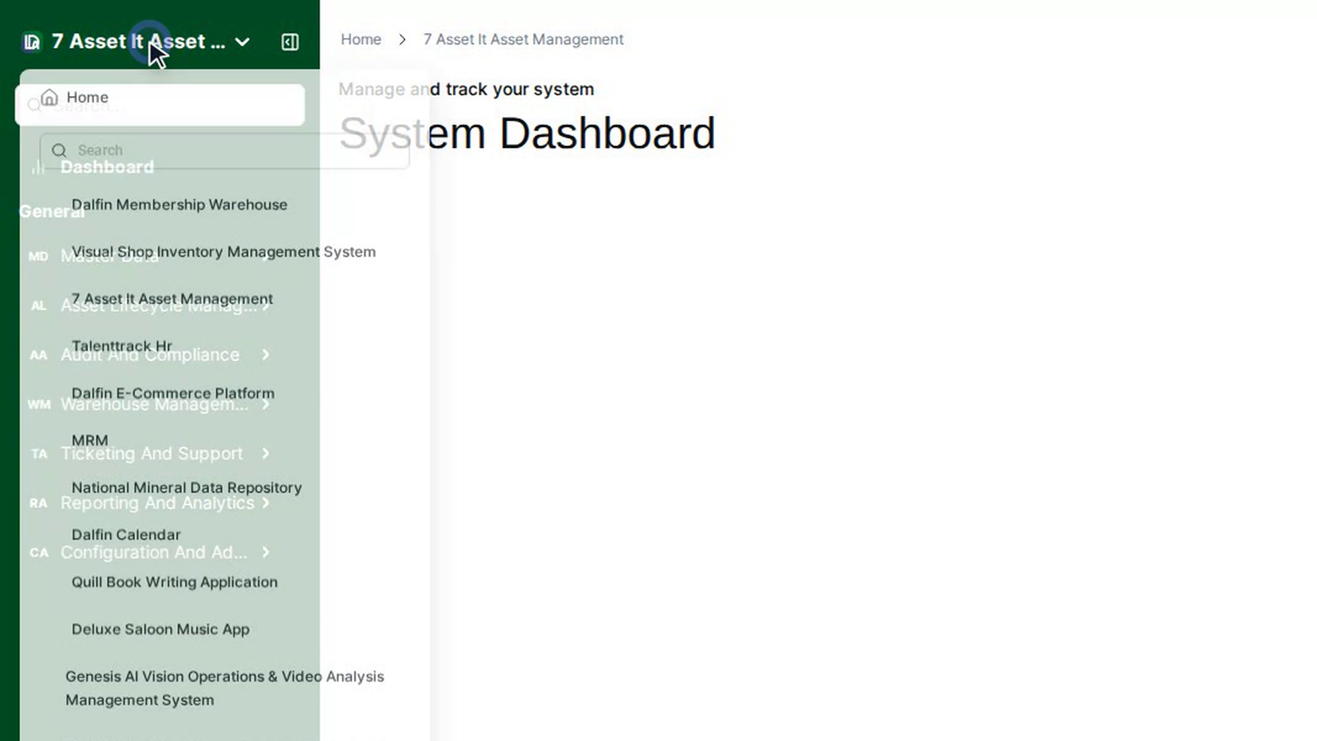 Open the system switcher