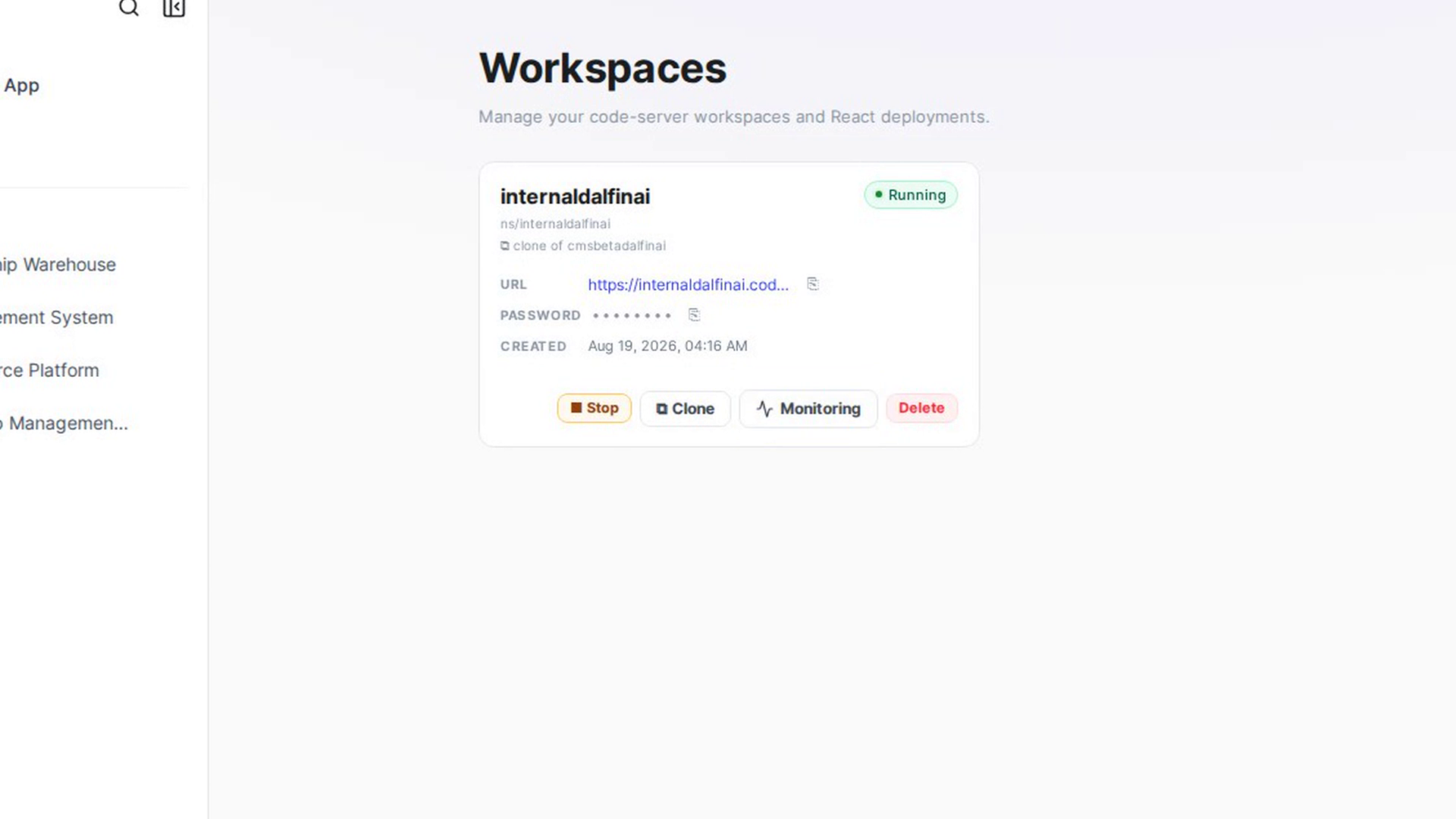 Open monitoring